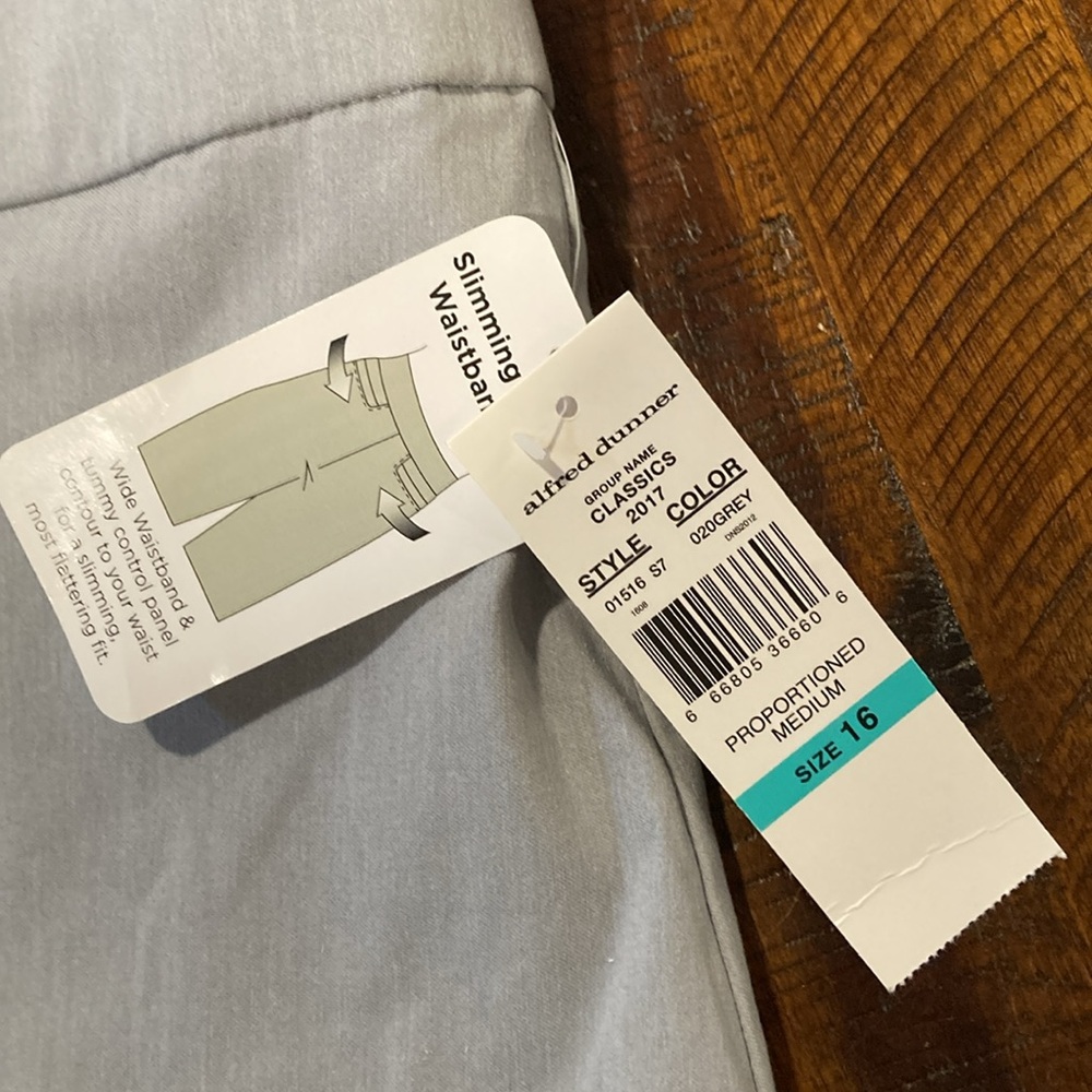 New Alfred Dunner allure pants grey 16 - Picture 4 of 11